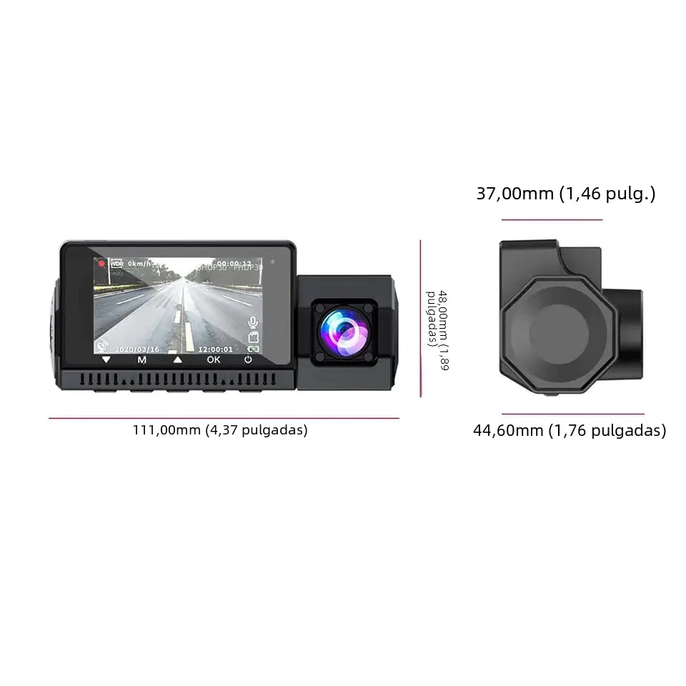 New 4K HD Dash Cam with WiFi, GPS, and 3 Cameras